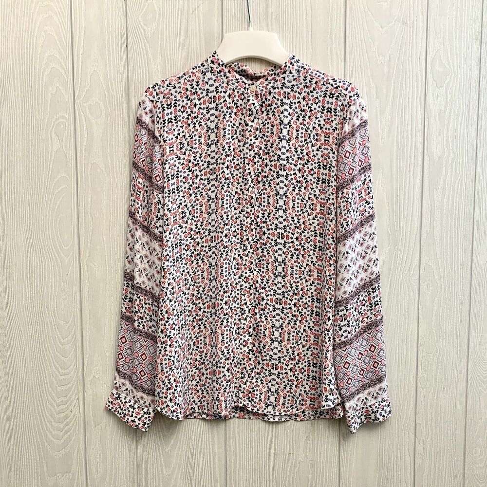Loft Multicolor Patterned Blouse - image 1